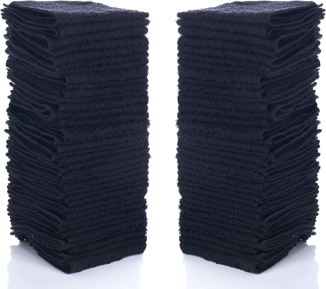 Simpli-Magic 79217 Black Cotton Washcloths, 12 x 12, 24 Pack