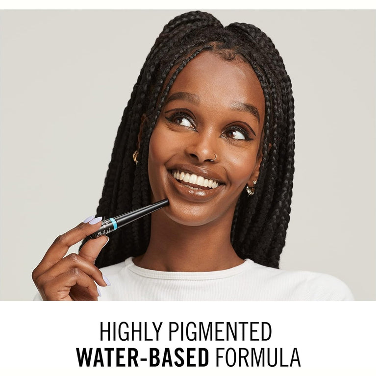 RIMMEL LONDON Scandal'eyes Dramatic Liquid Eyeliner - Waterproof & Smudge-proof - Intense Pigmentation & Matte Finish - 001 Black - 2.5ml