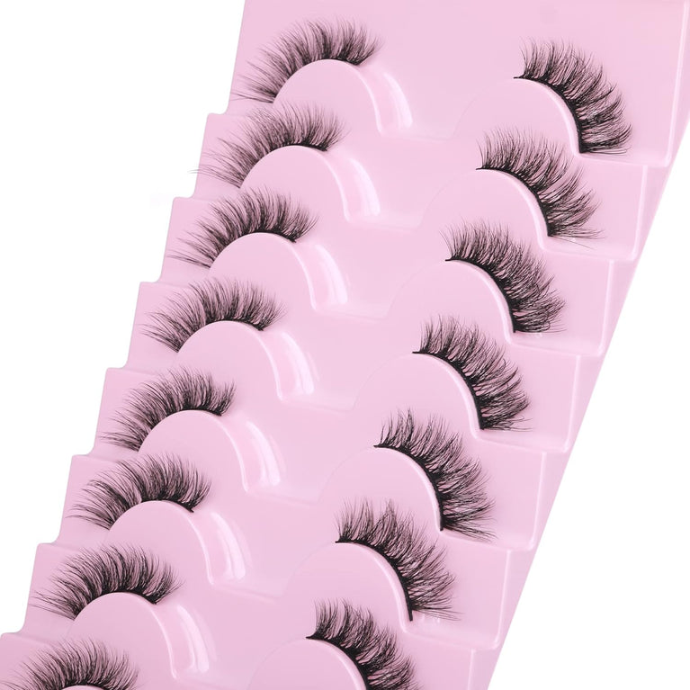 Mavphnee's 3D Cat Eye Accent False Lashes - Wispy, Fluffy & Natural Looking Half Lashes Multi-pack for Everyday Wear