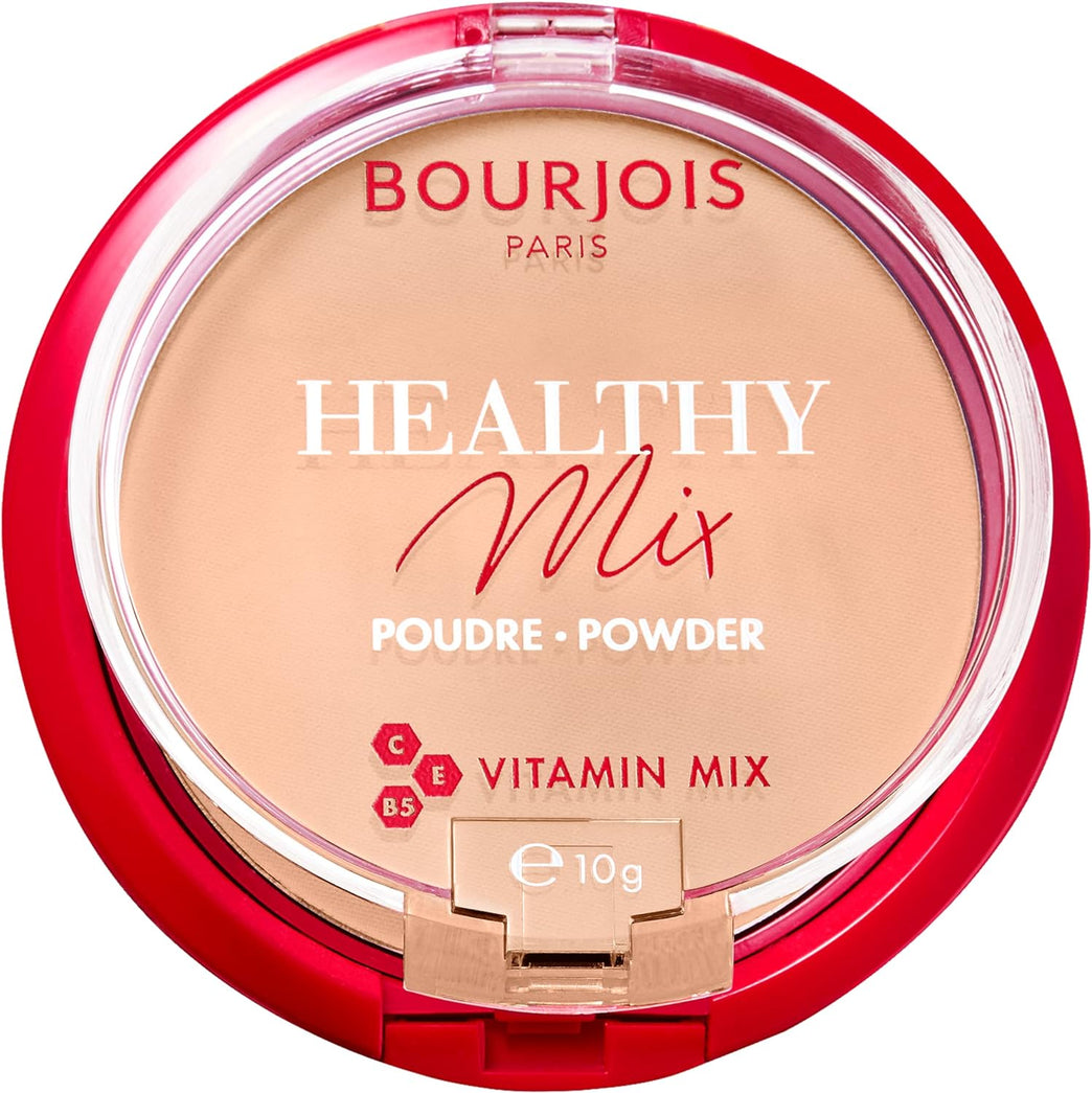 Bourjois Golden Ivory Healthy Mix Compact Powder - Long-Lasting, Mattifying Blend with Vitamin Infusion for a Revitalized Appearance