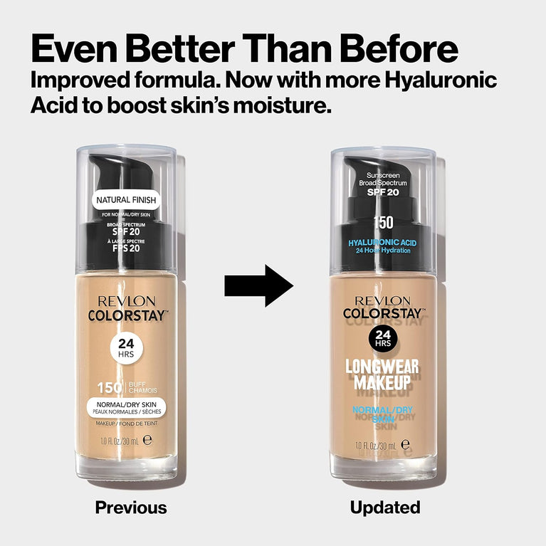 Revlon 24-Hour ColorStay Makeup Foundation for Normal/Dry Skin - Ivory, 30 ml