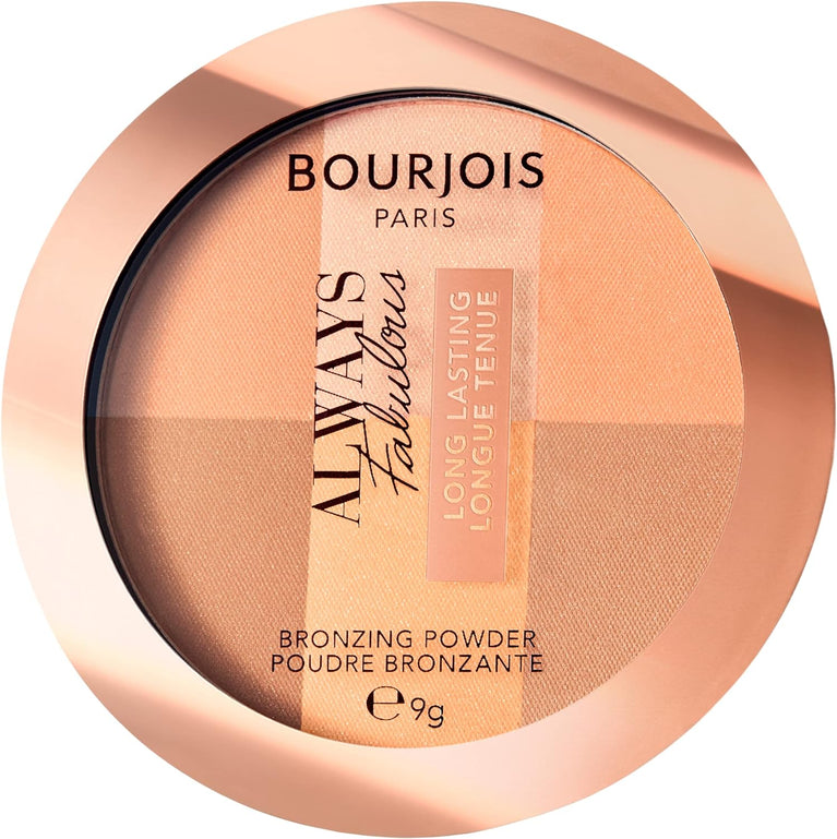 Bourjois Always Fabulous Medium Shade Bronzer - Long-Lasting, Sun-Kissed Glow, 9g