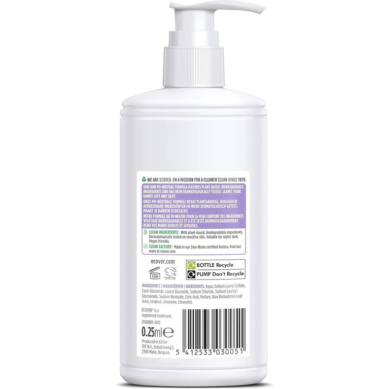 Ecover Liquid Lavender & Aloe Hand Soap - Eco-Friendly and Nourishing (250 ML)