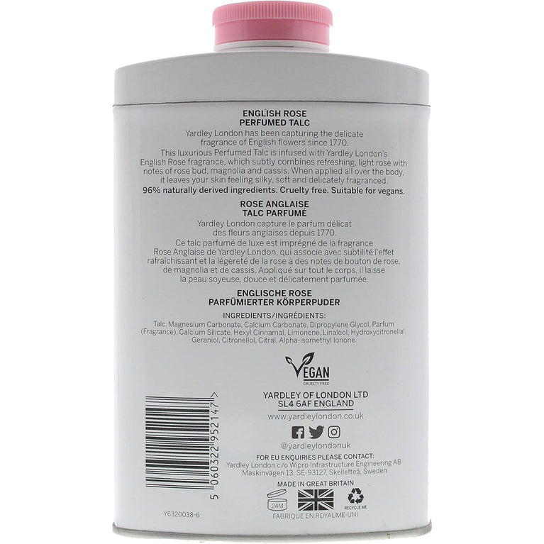English Rose Talc in Tin - 200 g