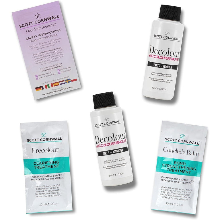 Scott Cornwall Decolour Hair Colour Remover For Dyed Hair Removes Unwanted Permanent Hair Colour