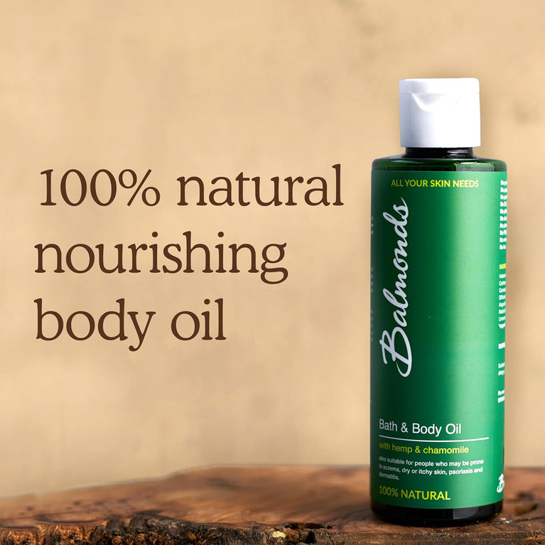 Balmonds Versatile and Nourishing 100% Natural Bath & Body Oil with Plant-Based Oils