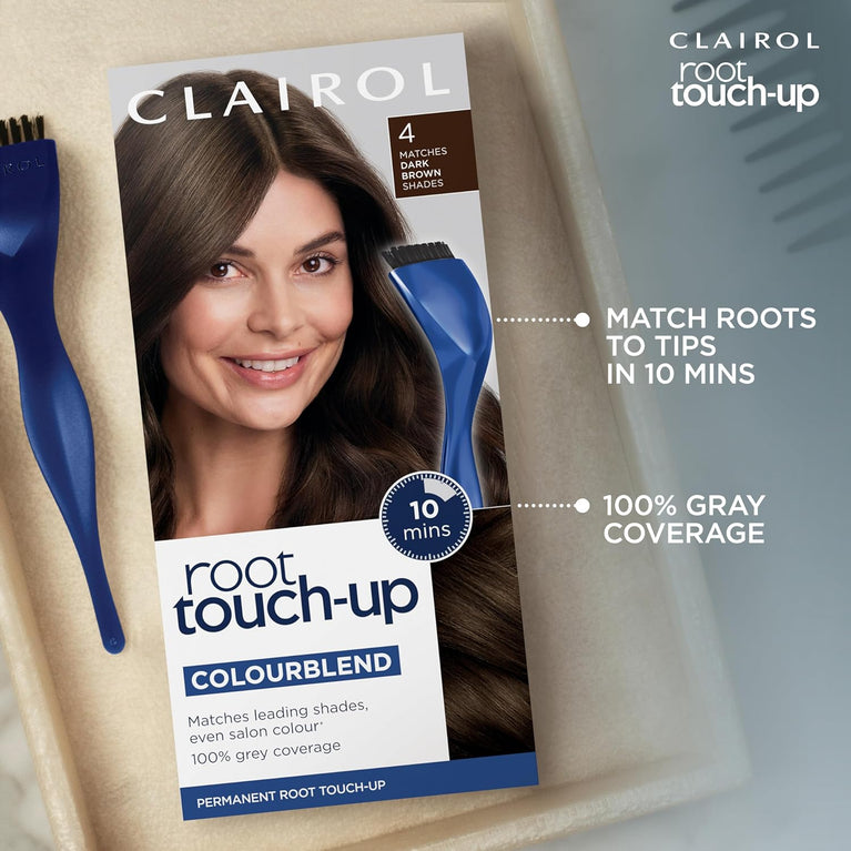 Clairol Root Touch-Up Hair Dye in 4 Dark Brown Shade