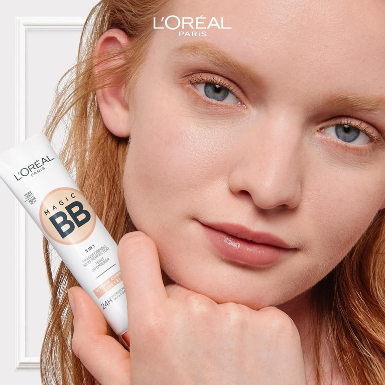 L'Oréal Paris Magic BB Cream for Natural, Flawless Complexion with 24h Moisturization and SPF 20, Very Light Blemish Balm, 30 ml