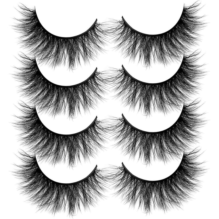 Ultra-Soft 3D Faux Mink Eyelashes Multipack - Lightweight, Hypoallergenic, and Reusable Wispy Eyelashes for Natural Volume and Curl