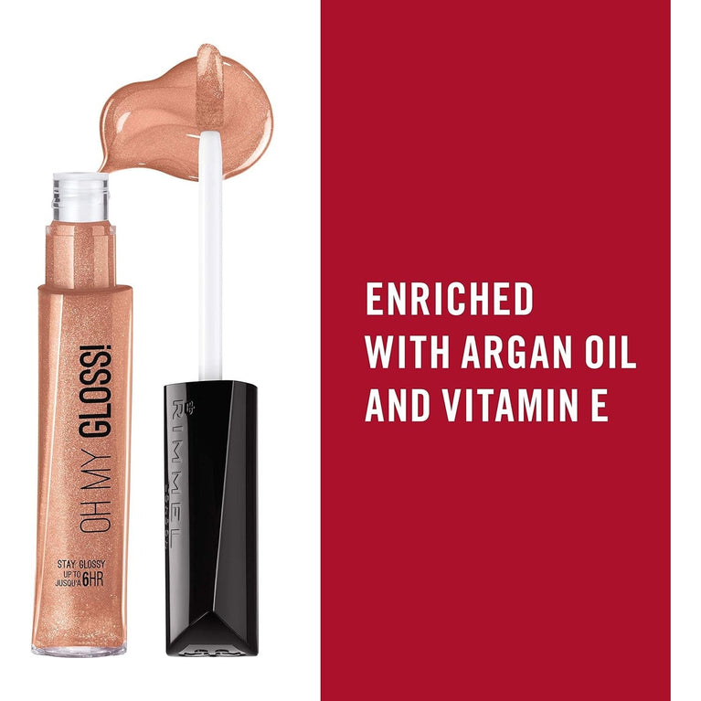 Rimmel Argan Oil-Enriched Long-Lasting Lip Gloss, 6.5 ml