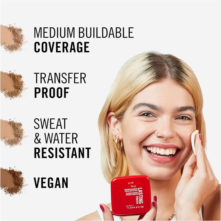 Rimmel London 001 Fair Porcelain Lightweight Compact Foundation with Long-lasting Coverage, 7g