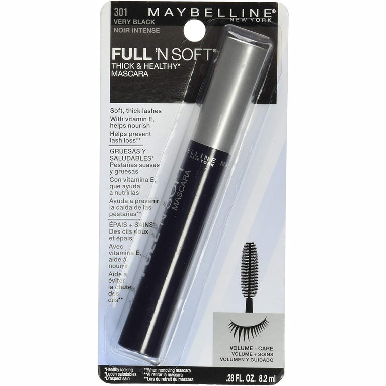 Maybelline 301 Very Black Full 'N Soft Mascara - 0.28 fl. oz. (8.2 ml) Beauty Eye Makeup