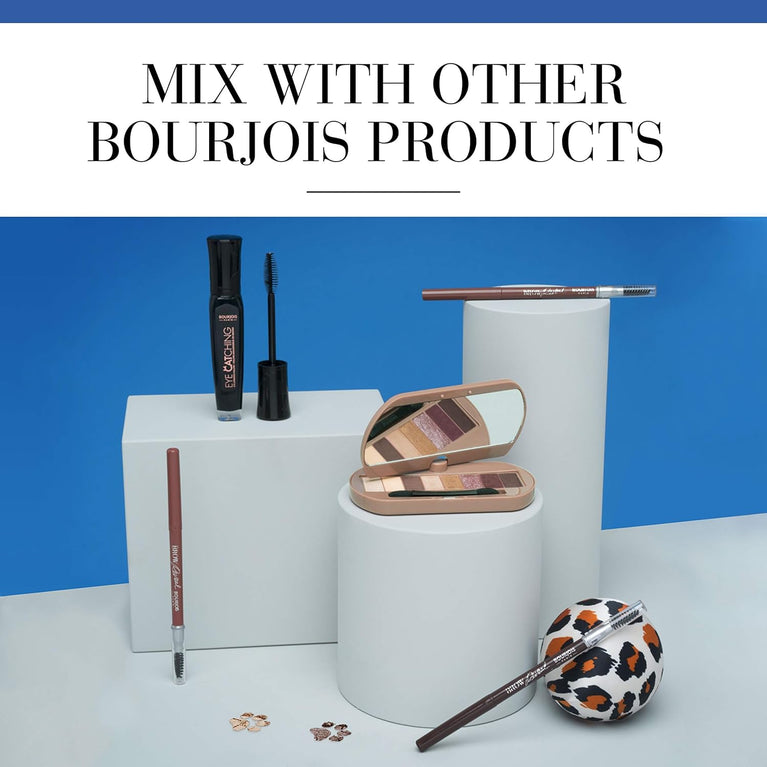 Bourjois Elegant NUDE PALETTE Eyeshadow Trio with Highlighter and Dual-End Applicator, 4.5g