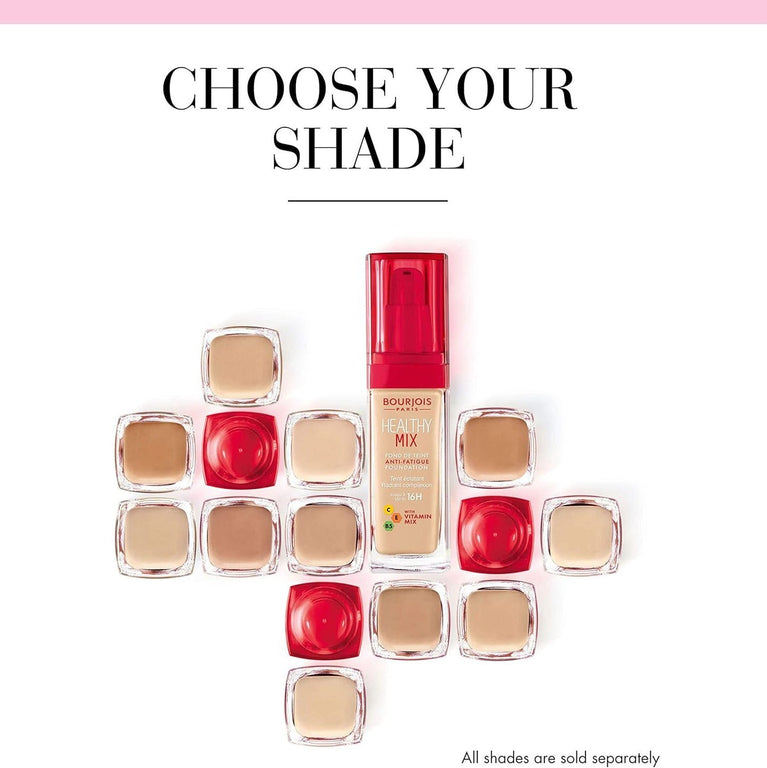 Bourjois Radiant Finish Anti-Aging Liquid Foundation with Hydrating Properties - 52 Vanilla, 30ml