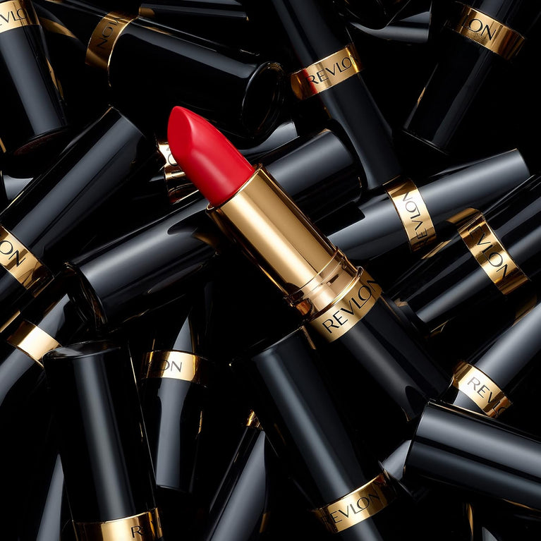 Revlon Iconic High-Impact Lipstick, Love is On (745), Enriched with Vitamin E and Avocado Oil in Vibrant Red/Coral Shade