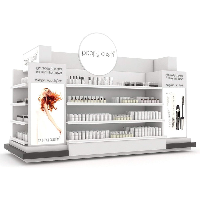 Poppy Austin Vegan Eyelash and Brow Growth Serum - Infused with Biotin, Argan and Castor Oil, Caffeine, Vitamin E, Aloe Vera - Sustainable, Cruelty-Free Lash Enhancer