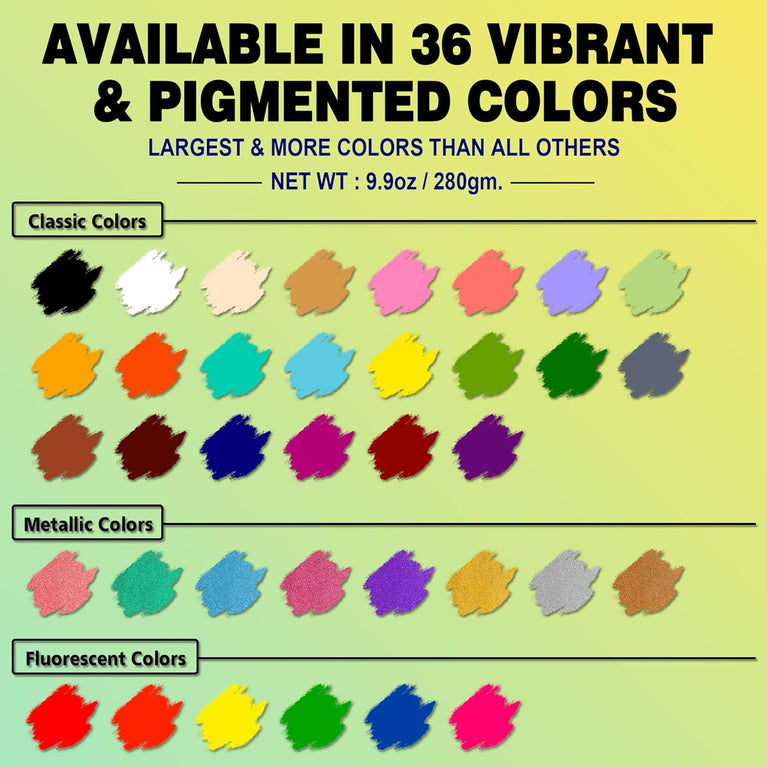 CCbeauty 36-Color Professional Face Paint Kit with Brushes: Oil-Based Halloween Neon Body Paint, Featuring Classic, Metallic and Glow-in-the-Dark Shades, Ideal for SFX and Cosplay