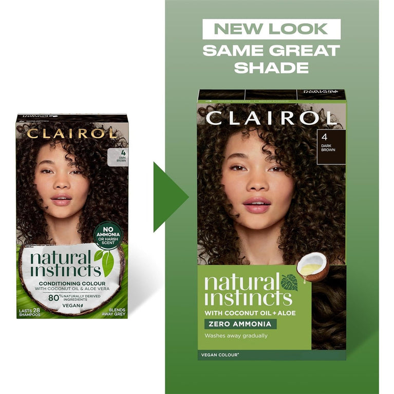 Clairol Natural Instincts Semi-Permanent No Ammonia Hair Dye, 7 Dark Blonde