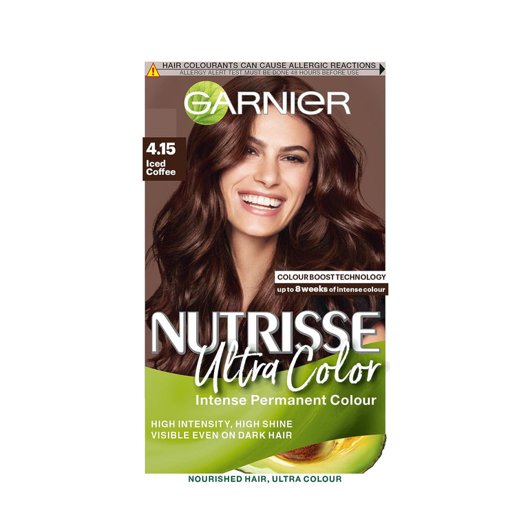 Garnier Nutrisse Ultra Color, Vibrant Intense Permanent Hair Dye, Iced Coffee Brown