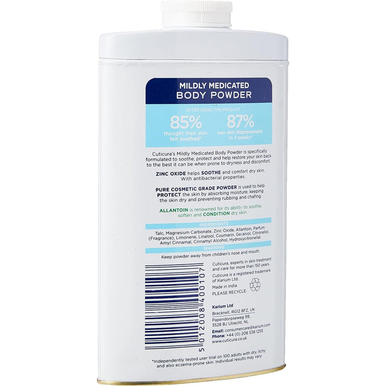 Soothing Cuticura Medicated Talcum Powder for Dry and Irritated Skin