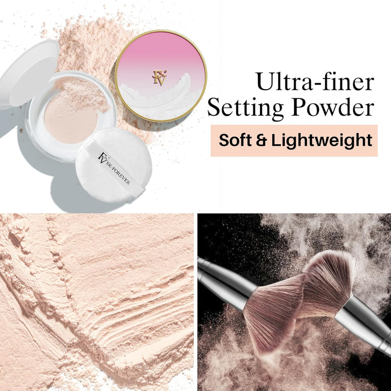 FV Matte Finish Translucent Setting Powder for Long-Lasting Oil Control and Flawless Skin Appearance