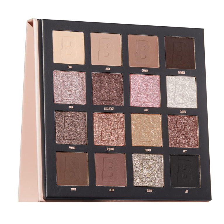 BEAUTY BAY's Deluxe 16-Shade Neutral Eyeshadow Palette - Vegan and Cruelty-Free Makeup Set with Cool Tones, Matte and Shimmer Finishes - Ideal Gift for Women