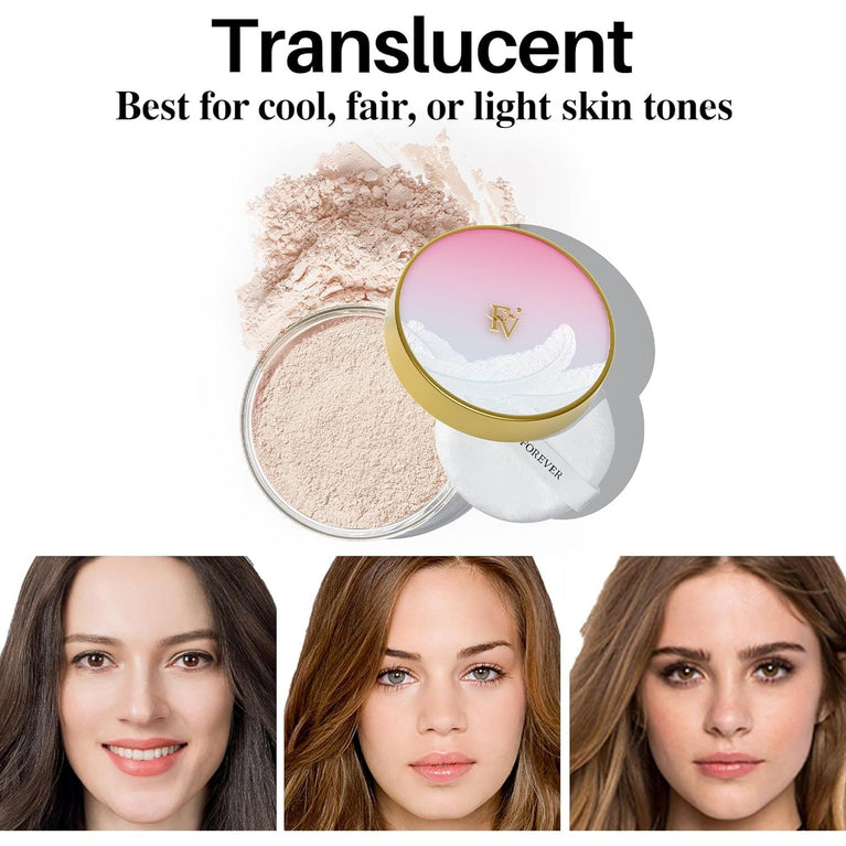FV Matte Finish Translucent Setting Powder for Long-Lasting Oil Control and Flawless Skin Appearance