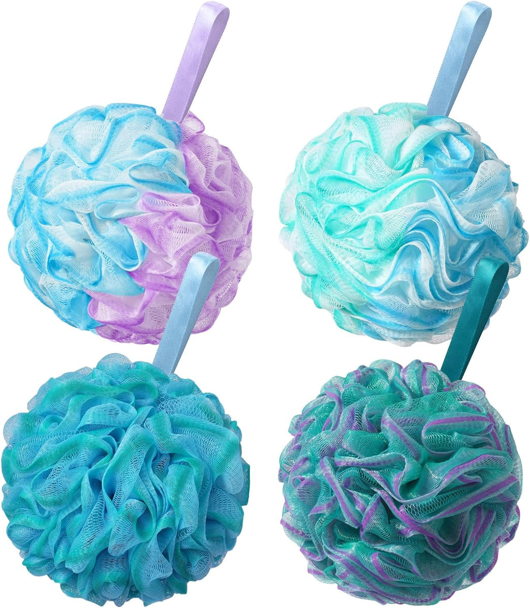 Luxurious Large 75g Loofah Shower Puff Set - Exfoliating Bath Sponge