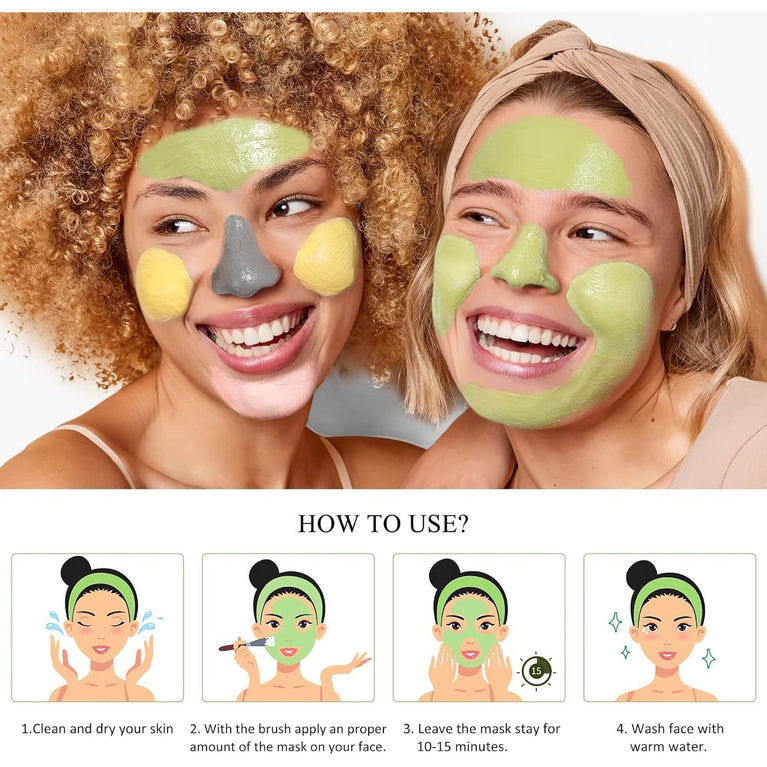 Ultimate Clay Mask Kit for Deep Cleansing and Skincare