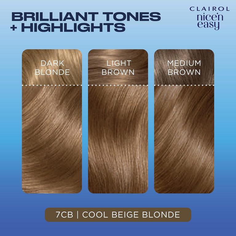 Clairol Natural Blend Oil-Infused Crème Hair Dye, Cool Beige Blonde