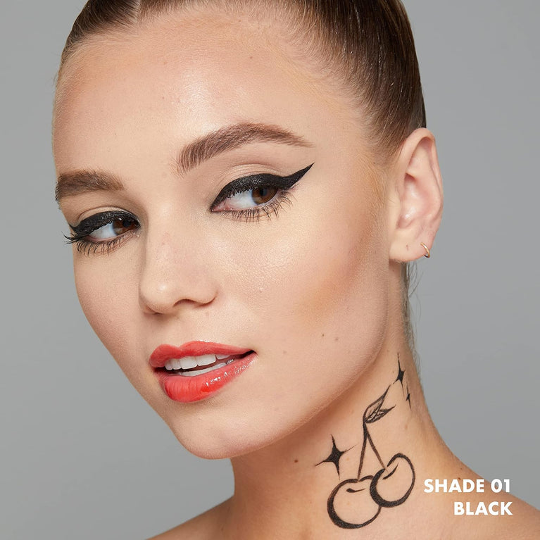 NYX Pro Makeup Intense Black Epic Ink Eyeliner, Vegan, Waterproof & Smudge-proof with Precision Felt Tip Applicator