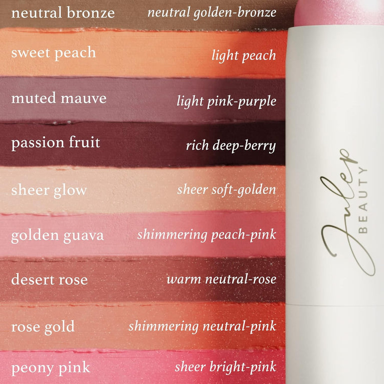 Julep 2-in-1 Blush and Cheek Makeup Stick in Peony Pink - Blendable, Buildable, and Brush-Free
