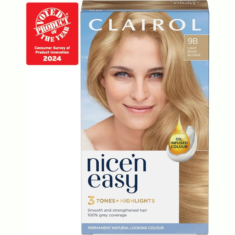 Clairol Nice'n Easy Crème, Oil-Infused Light Beige Blonde Hair Dye