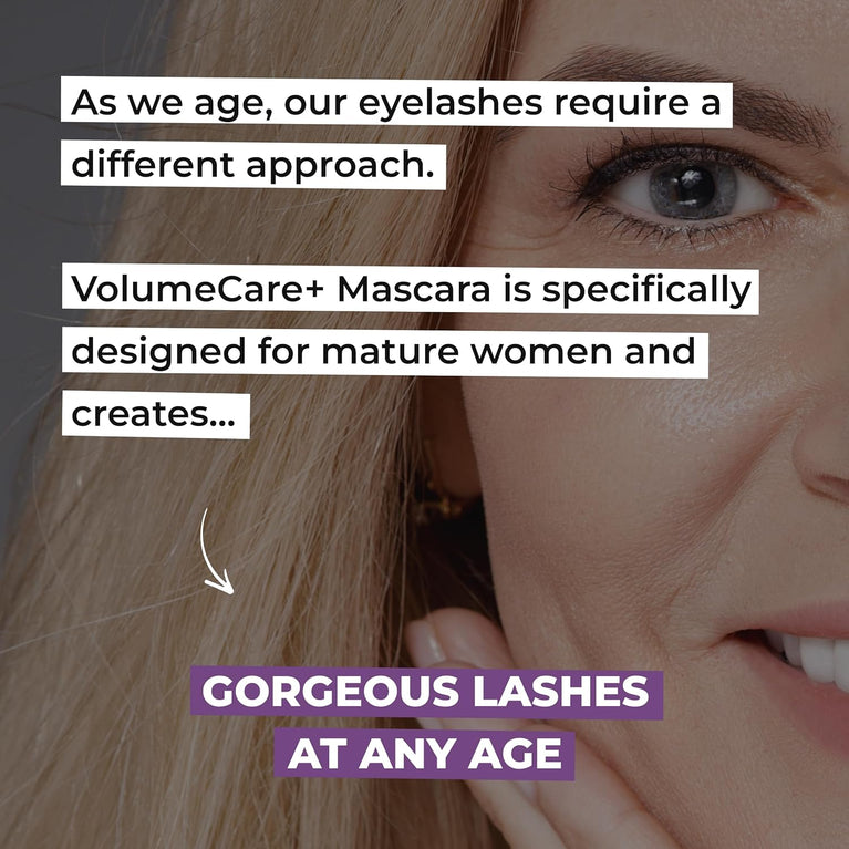 Rumi Cosmetiques SuperiorLength+ Mascara for Mature Women - Dual Action for Intense Length & Volume - Clump-Free with Longevity - Ideal for Sensitive Eyes (Authentic Black)