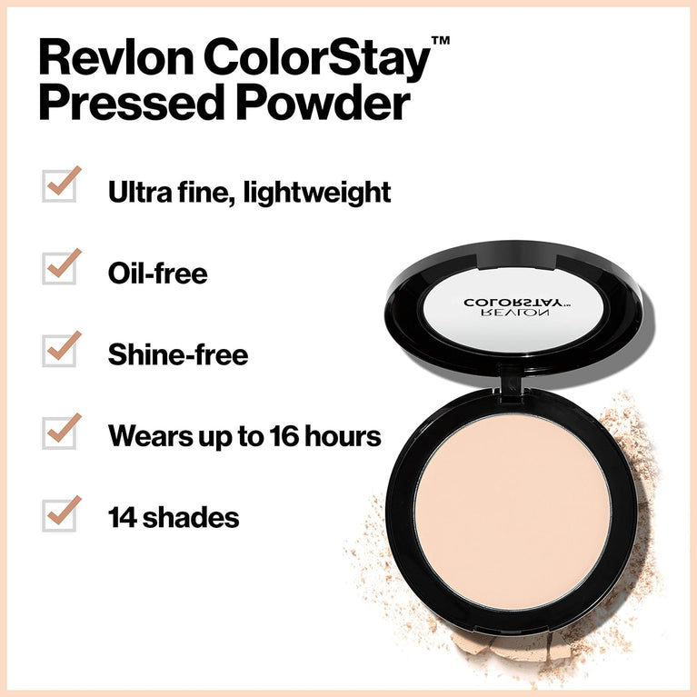 Revlon Shine-Control Long-Lasting Pressed Powder, Oil-Free