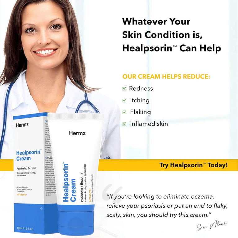 Healpsorin Cream - Soothing Treatment for Psoriasis, Eczema, Rosacea, and Dermatitis