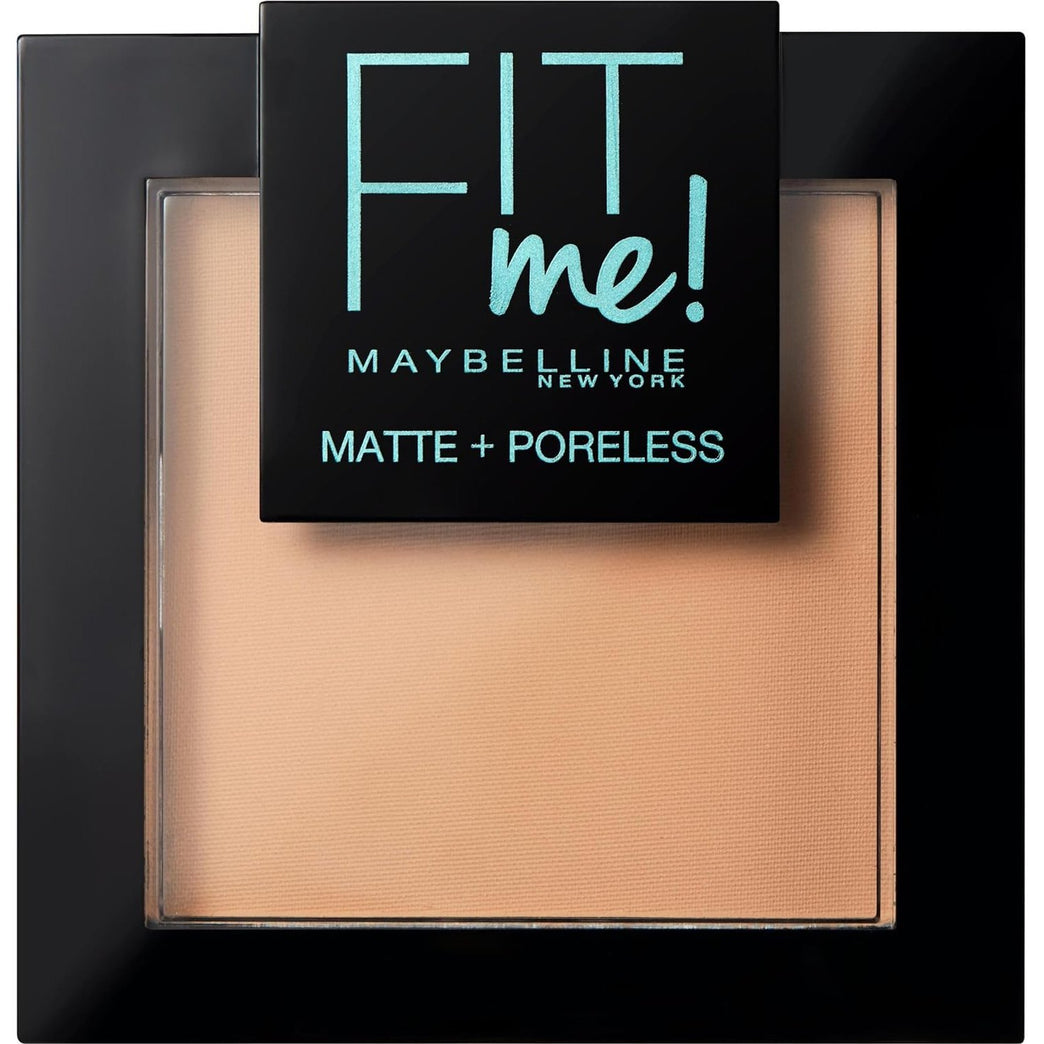 Maybelline Natural Beige Fit Me Matte Powder, Shine Control and Poreless Finish for Normal to Oily Skin, Medium Coverage, 30 ml