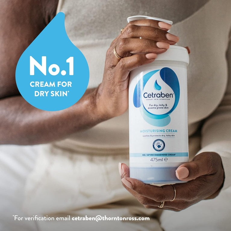 Cetraben Cream: Soothing Moisturizer for Dry, Sensitive, and Eczema-Prone Skin, 475ml