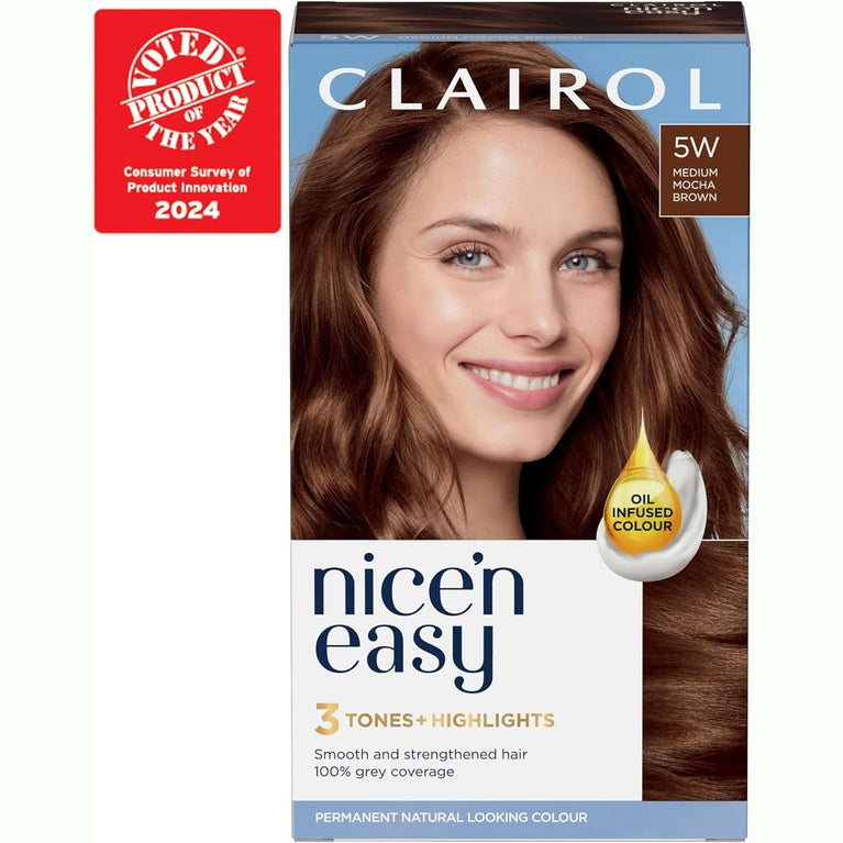 Natural Mocha Brown Hair Dye with Oil Infusion for Long-lasting & Gentle Grey Coverage