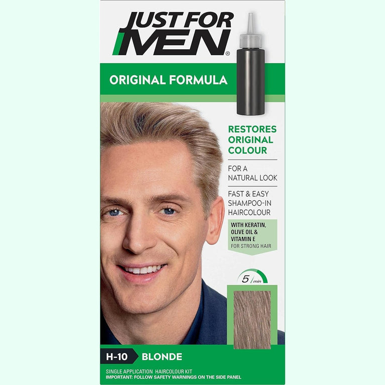 Grey Hair Solution for Men: Just For Men Original Formula Hair Dye, Restores Natural Colour in 5 Minutes - H10