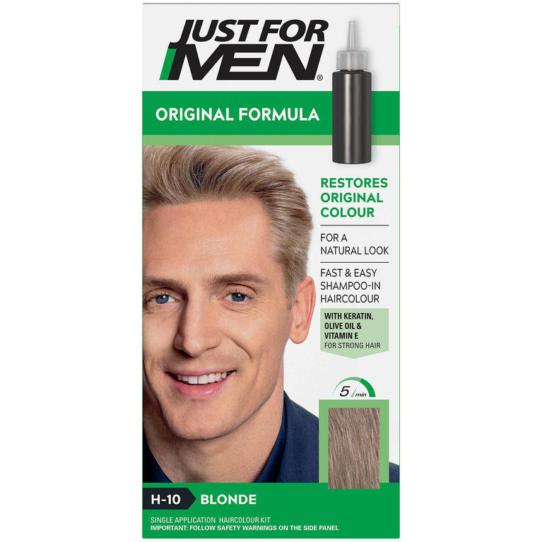 Grey Hair Solution for Men: Just For Men Original Formula Hair Dye, Restores Natural Colour in 5 Minutes - H10