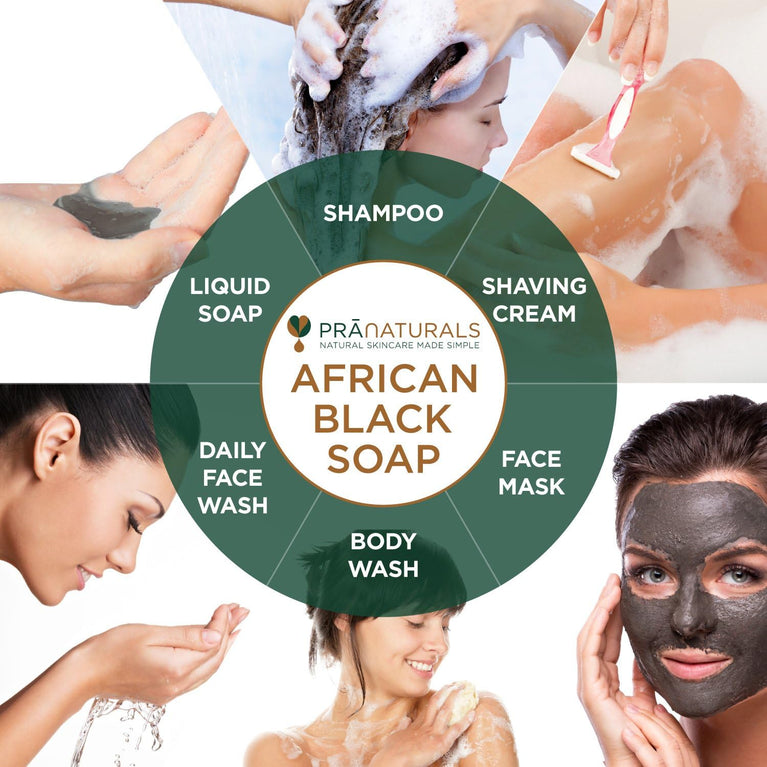 Ethically Sourced PraNaturals African Black Soap - 200g