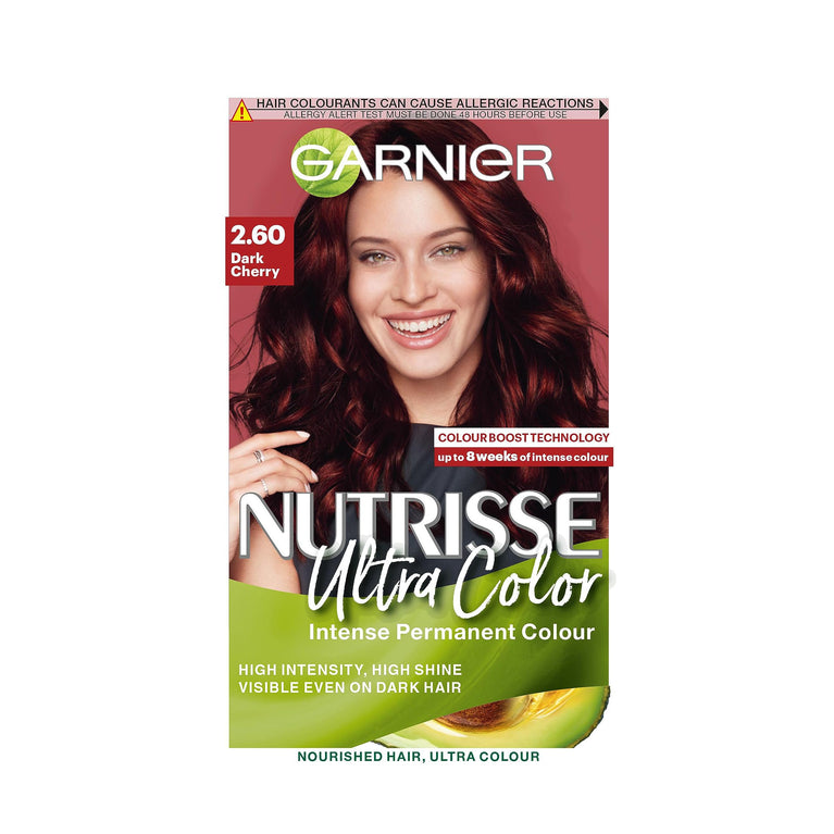 Garnier Nutrisse 2.6 Dark Cherry Red Dye Kit for Vibrant Hair