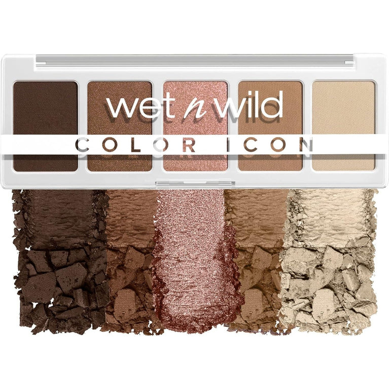 Wet 'n' Wild Color Icon Everyday Glam Eyeshadow Palette - 5 High-Impact, Pigmented Shades, Dermatologically Tested and Animal Cruelty-Free, Walking On Eggshells