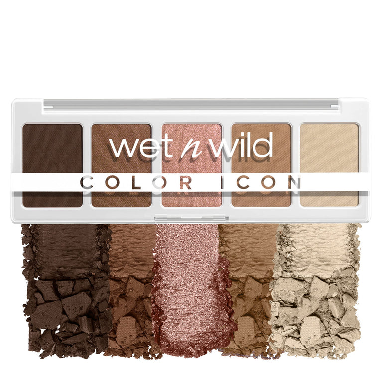 Wet 'n' Wild Color Icon Everyday Glam Eyeshadow Palette - 5 High-Impact, Pigmented Shades, Dermatologically Tested and Animal Cruelty-Free, Walking On Eggshells