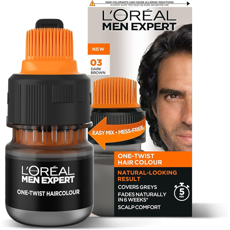 L'Oreal Paris Men's Easy Hair Color Solution, 5-Minute Grey Coverage, 7 Shades Available