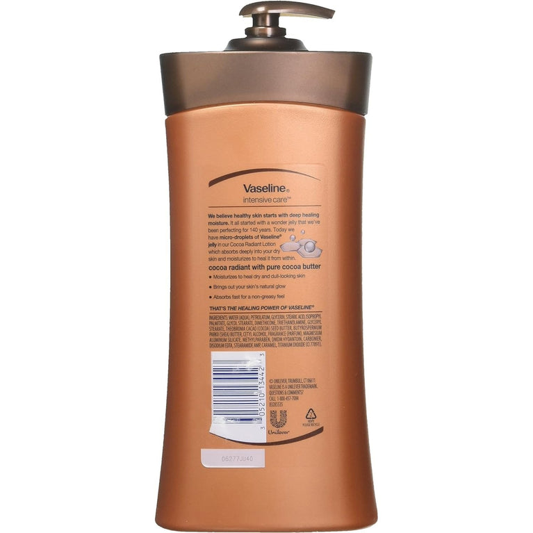 Vaseline Cocoa Radiant Pump 600ml Total Moisture Lotion