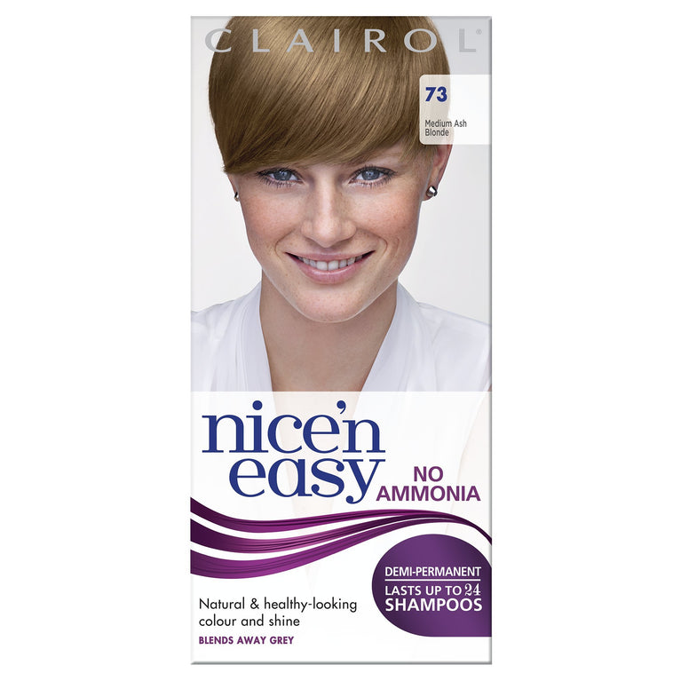 Clairol Nice'n Easy No Ammonia Hair Dye, 73 Ash Blonde, 1 Count (Pack of 1)
