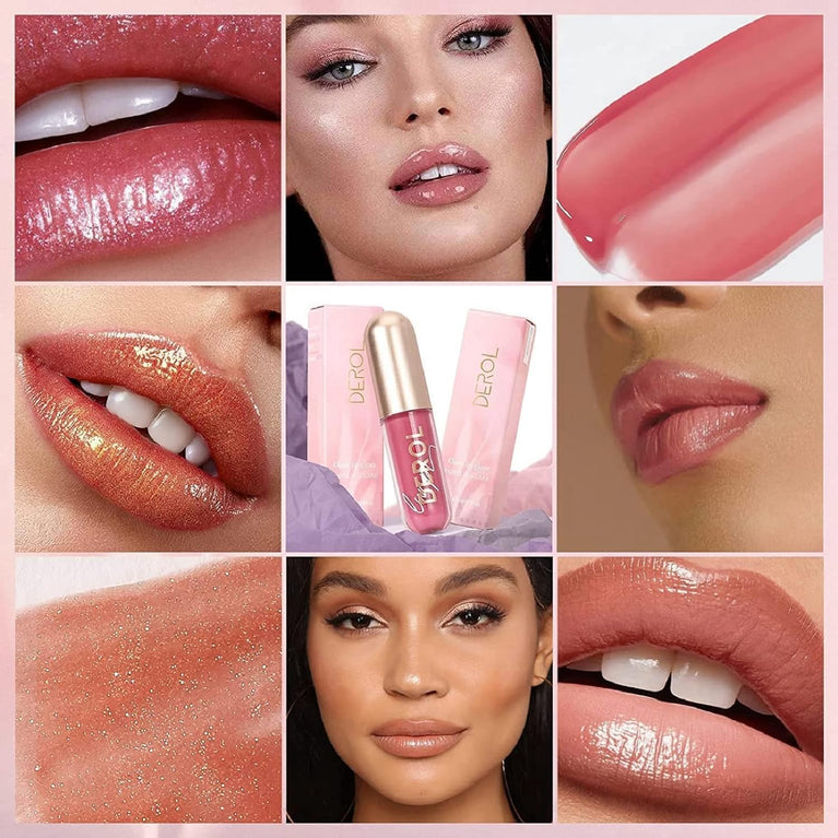 Versatile Lip Care Kit: Tinted Lip Balm, Luscious Lip Plumper Gloss, Stain Tint, Long-lasting Waterproof Lipstick and Ginger Lip Enhancer (#02)