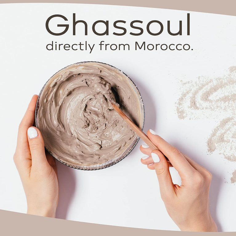 100% Natural Organic Ghassoul Moroccan Skin and Hair Care Set